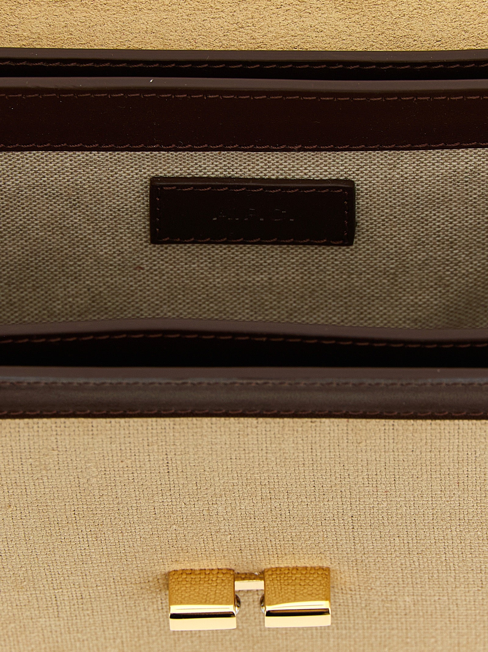 Beige Cotton Crossbody Bag