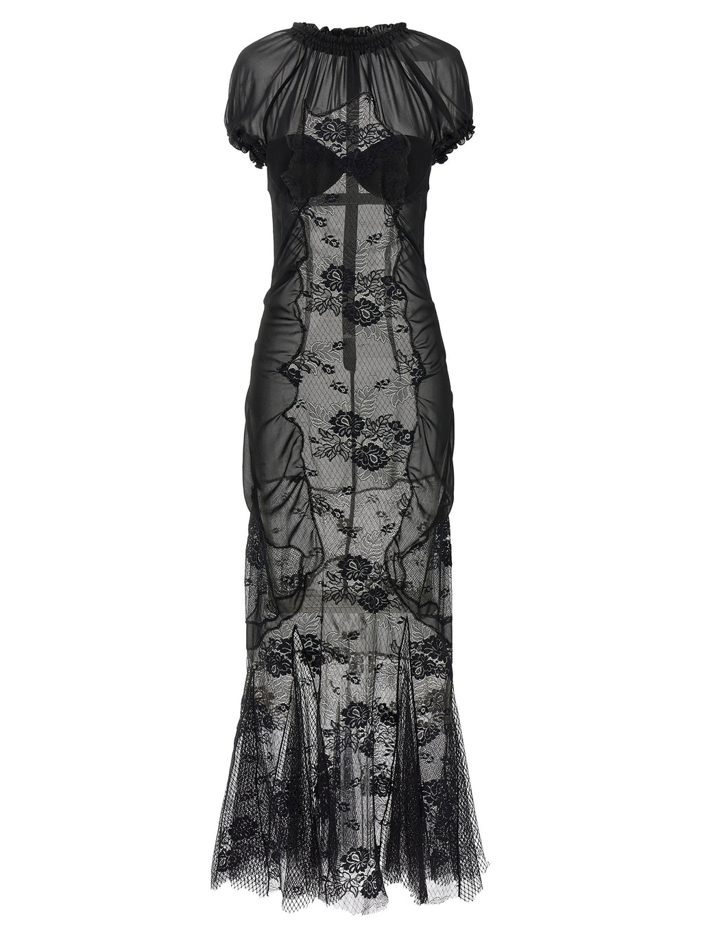 Black Cotton Midi Dress