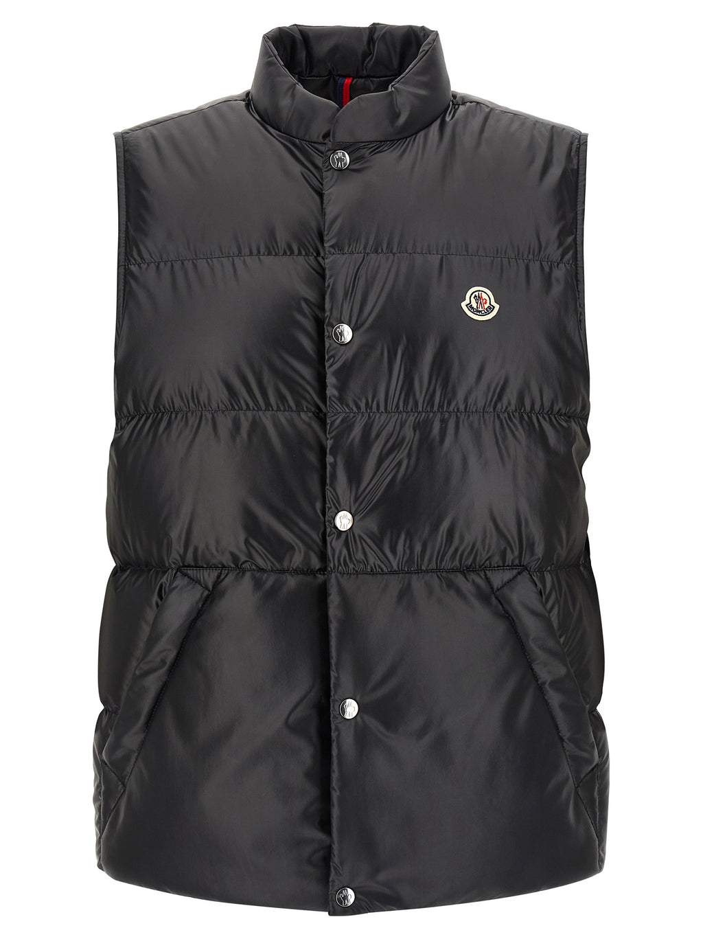 Black Polyester Sleeveless Jacket