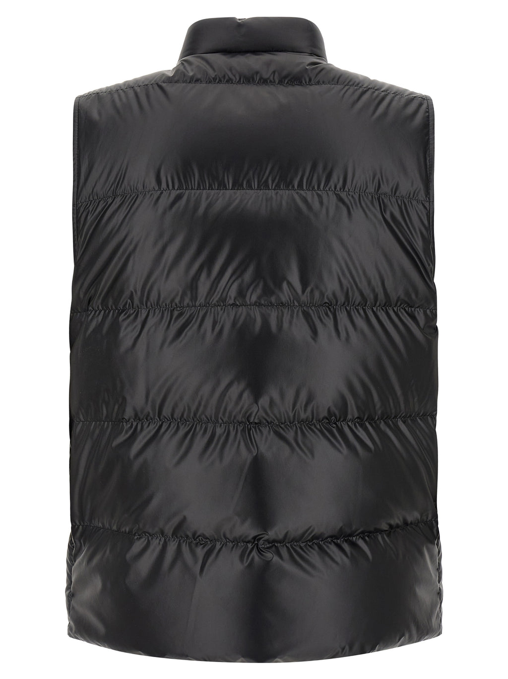 Black Polyester Sleeveless Jacket