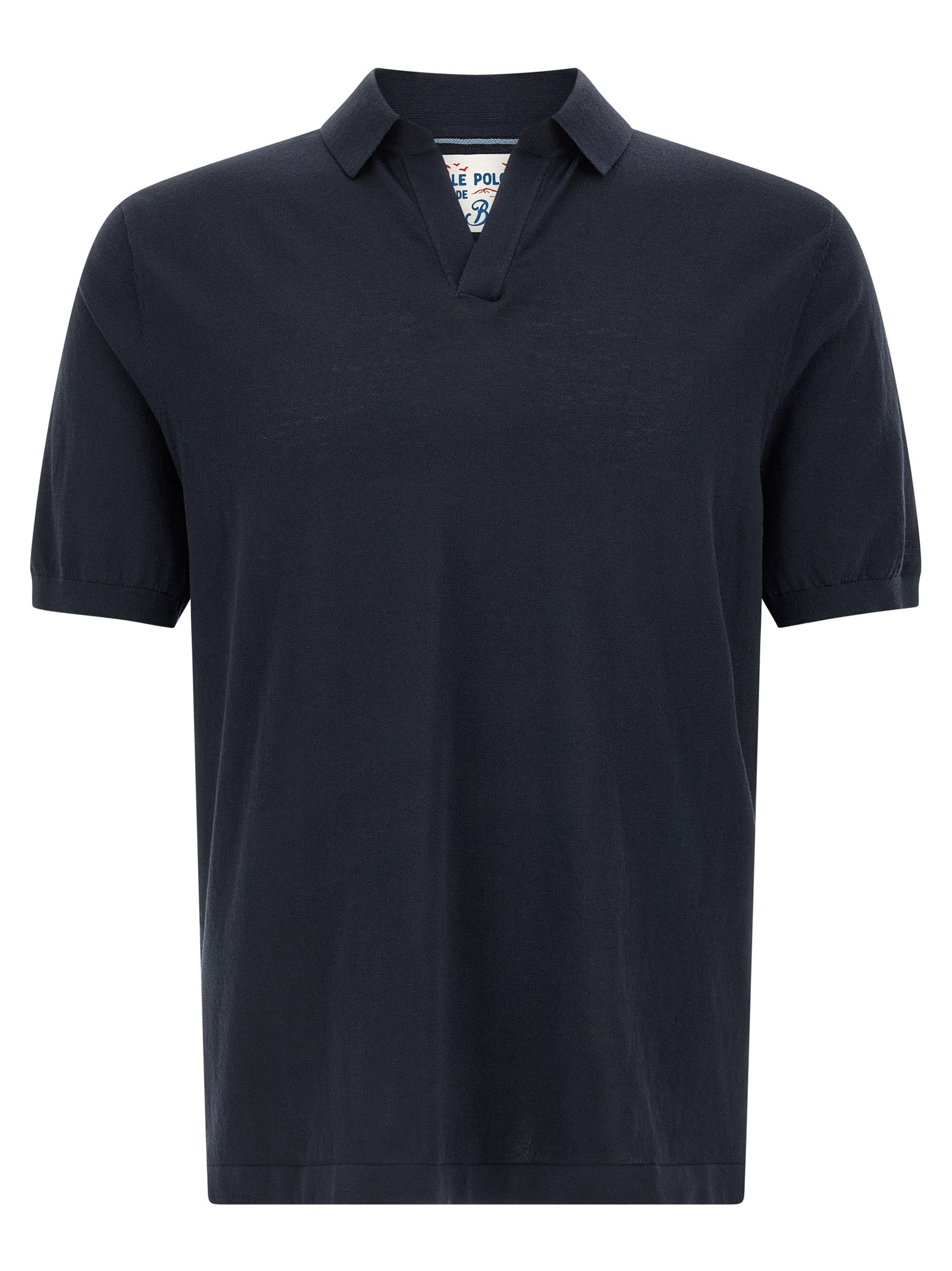 Blue Cotton Polo Shirt