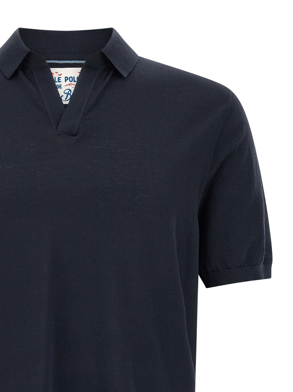 Blue Cotton Polo Shirt
