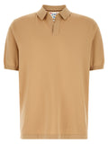 Beige Cotton Polo Shirt