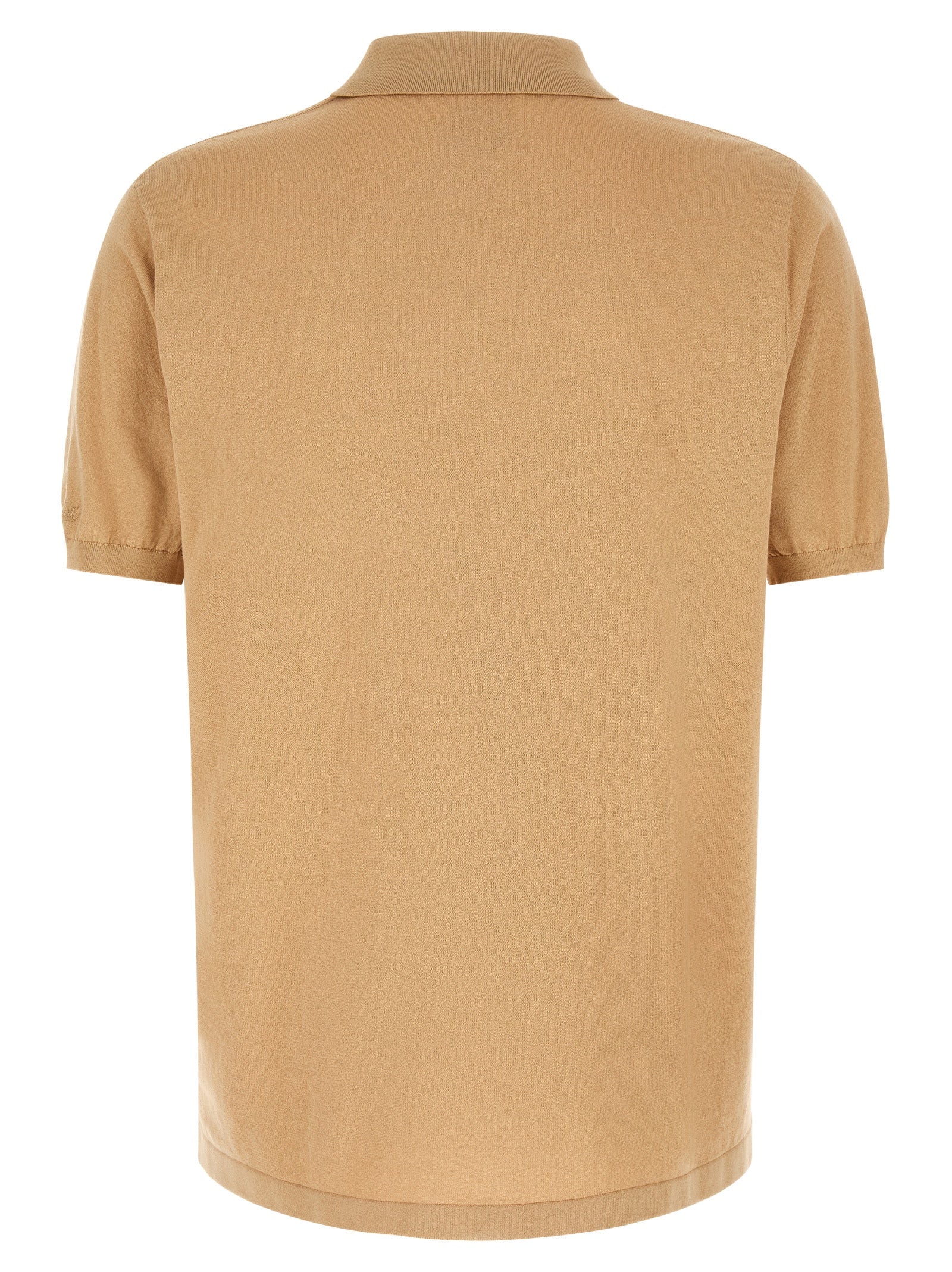 Beige Cotton Polo Shirt
