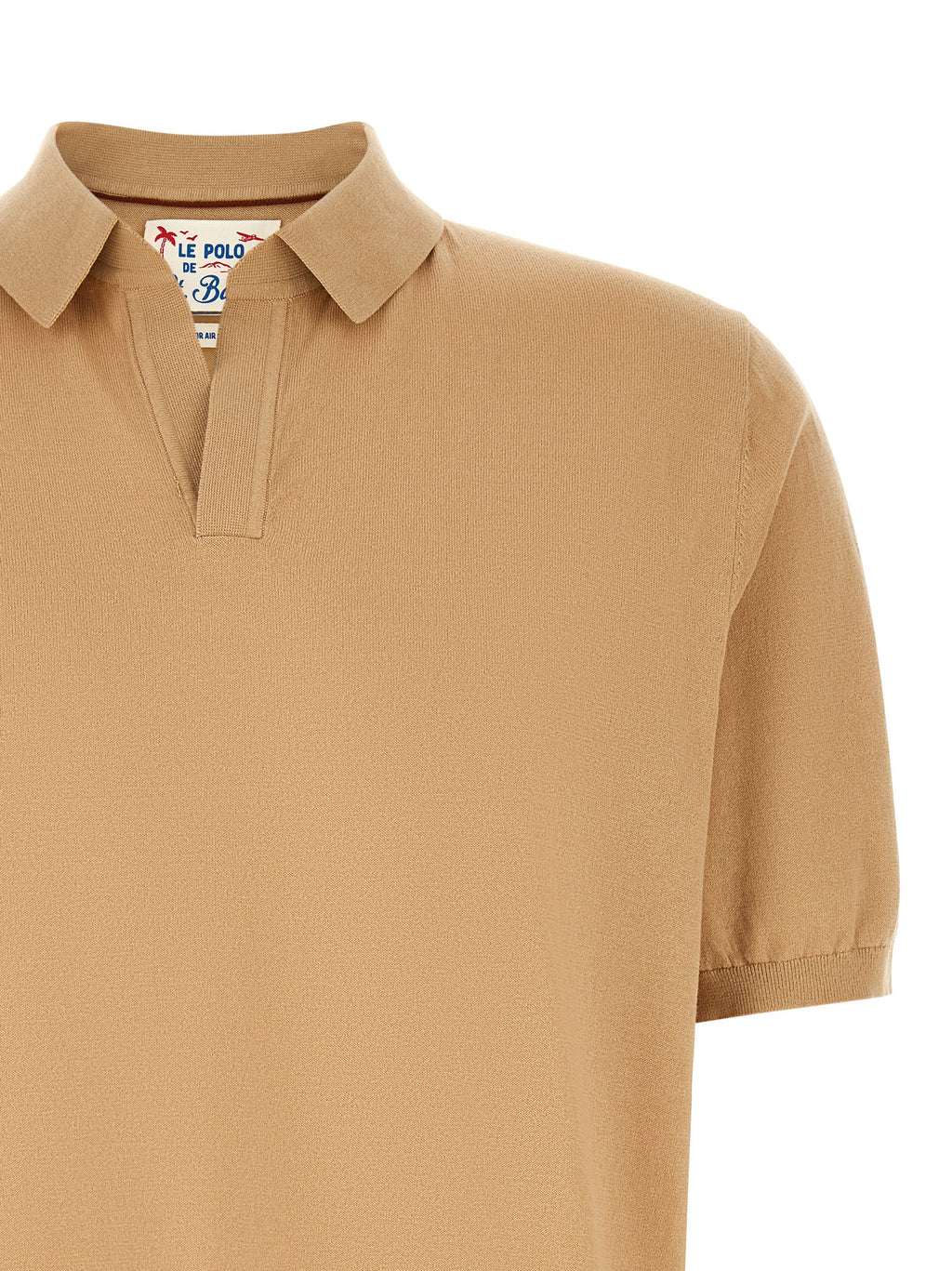 Beige Cotton Polo Shirt