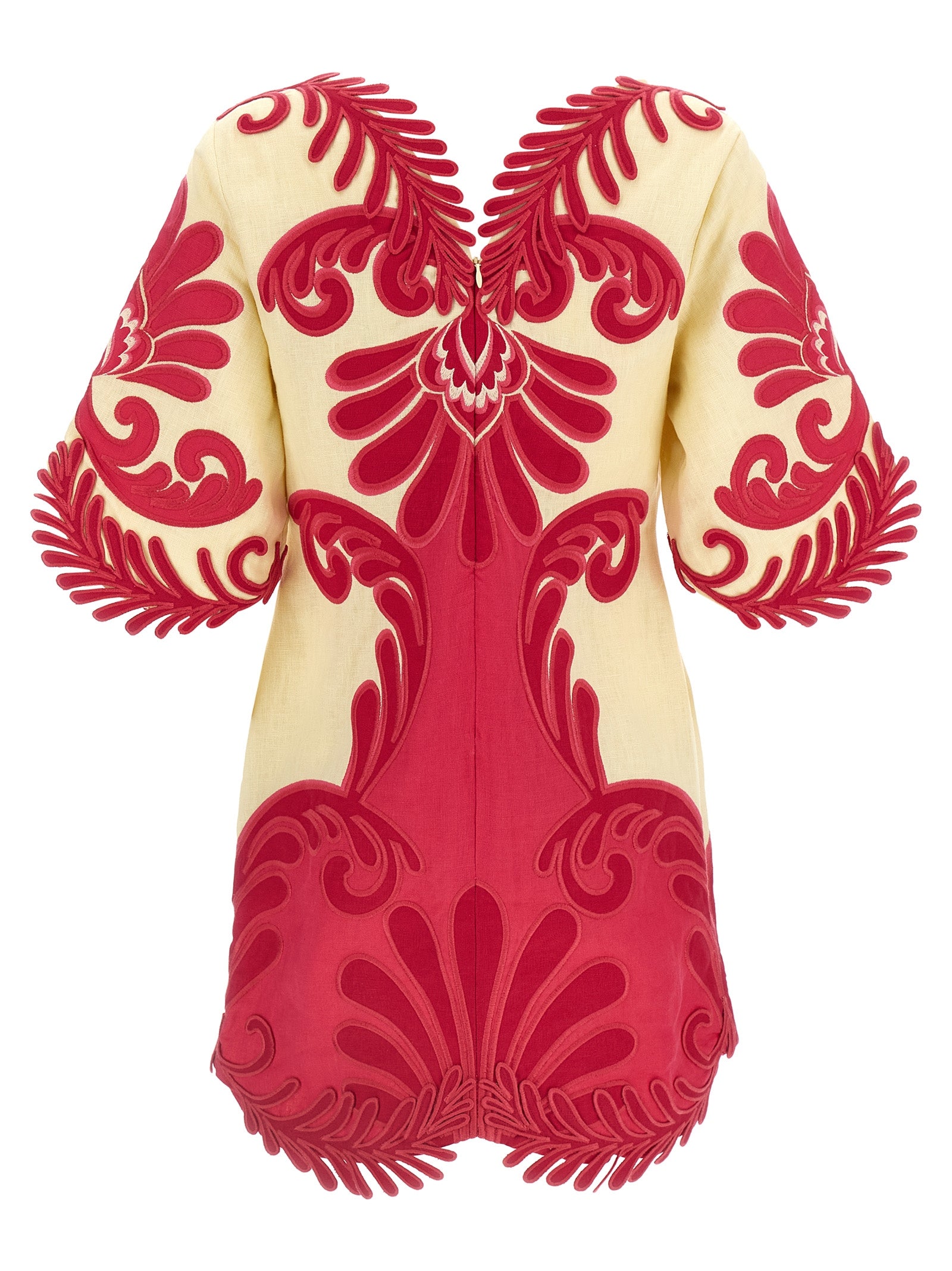 Fuchsia Viscose Short Dress