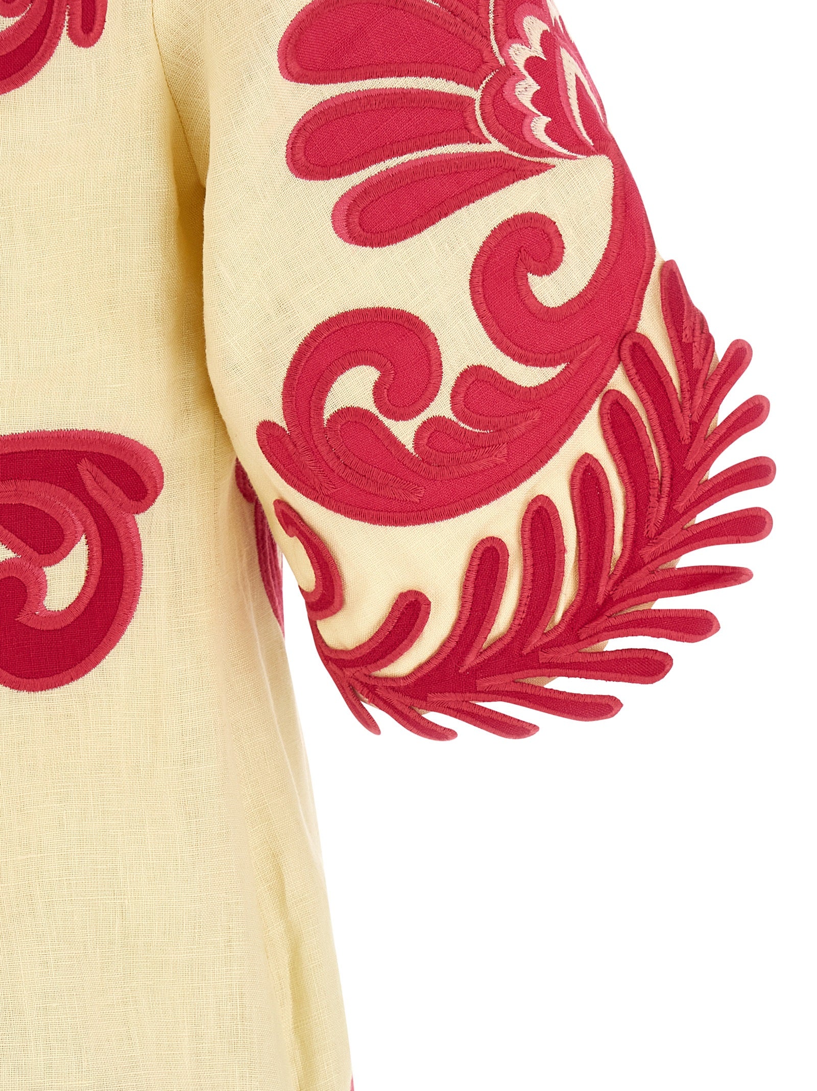 Fuchsia Viscose Short Dress
