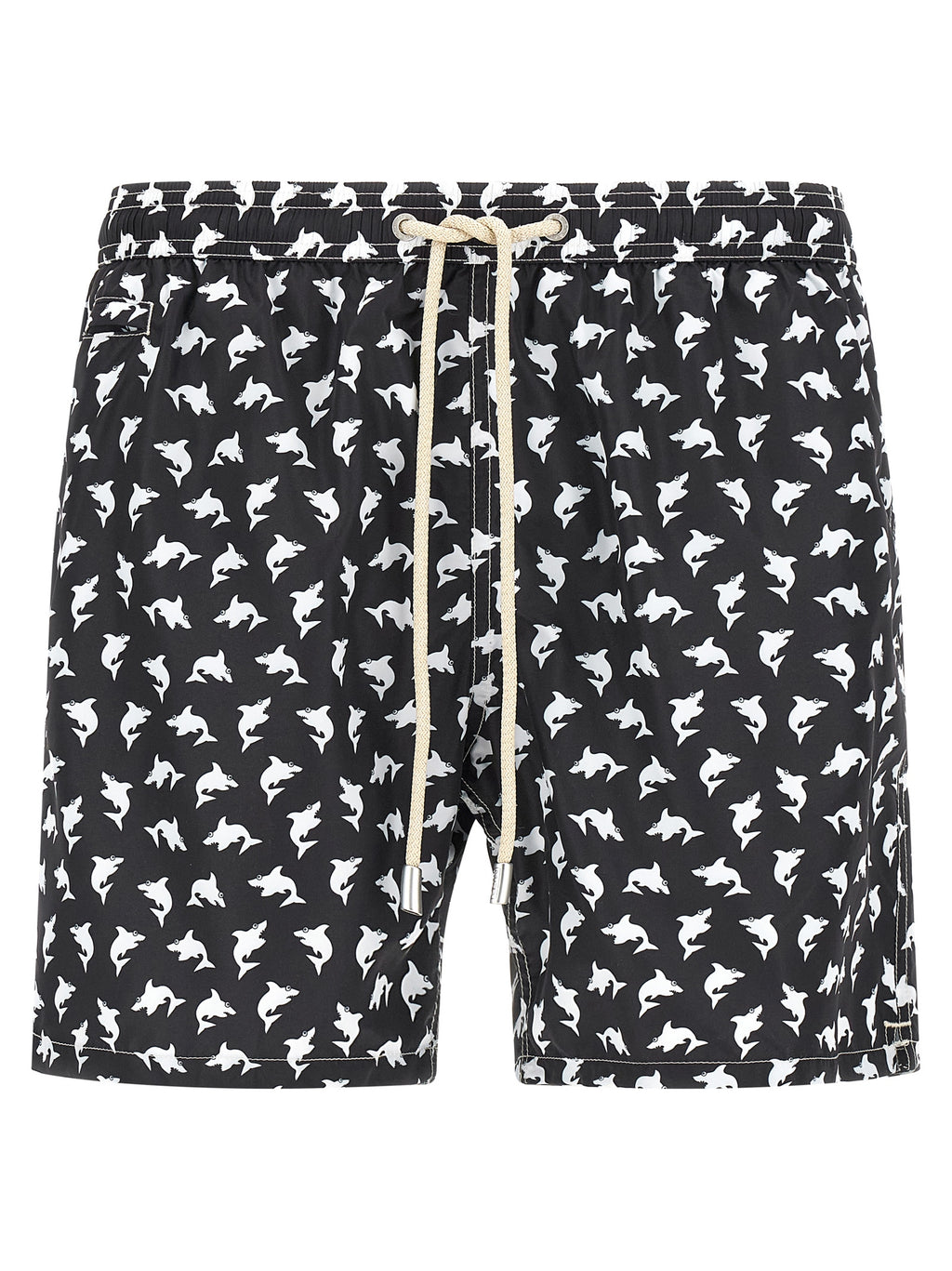Bicolor Polyester Swim Shorts