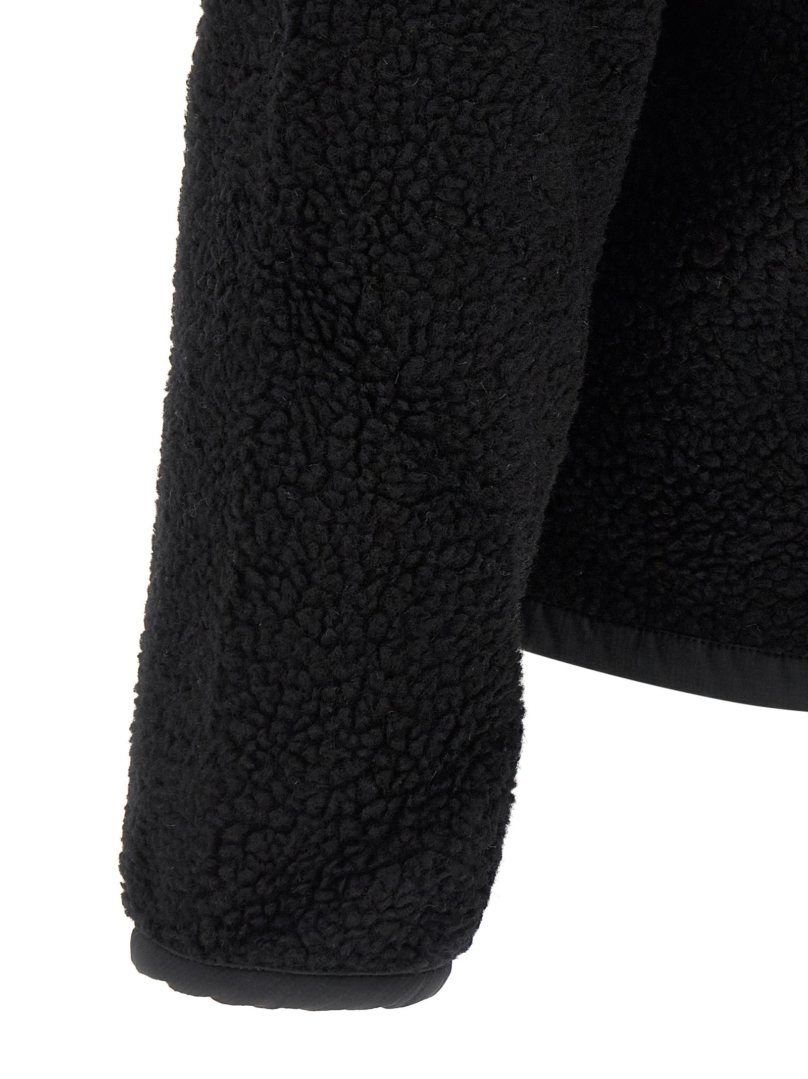Black Wool Full-Length Jacket