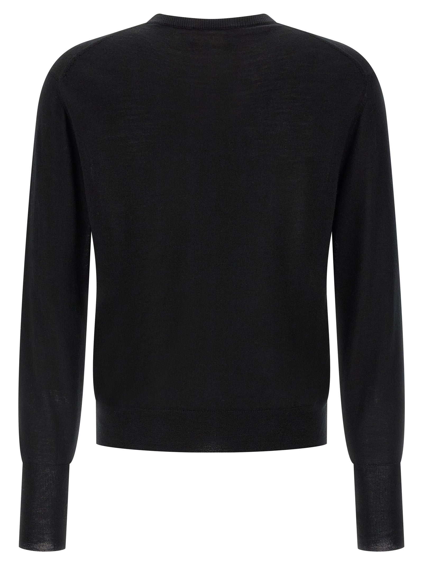 Black Virgin Wool Cardigan