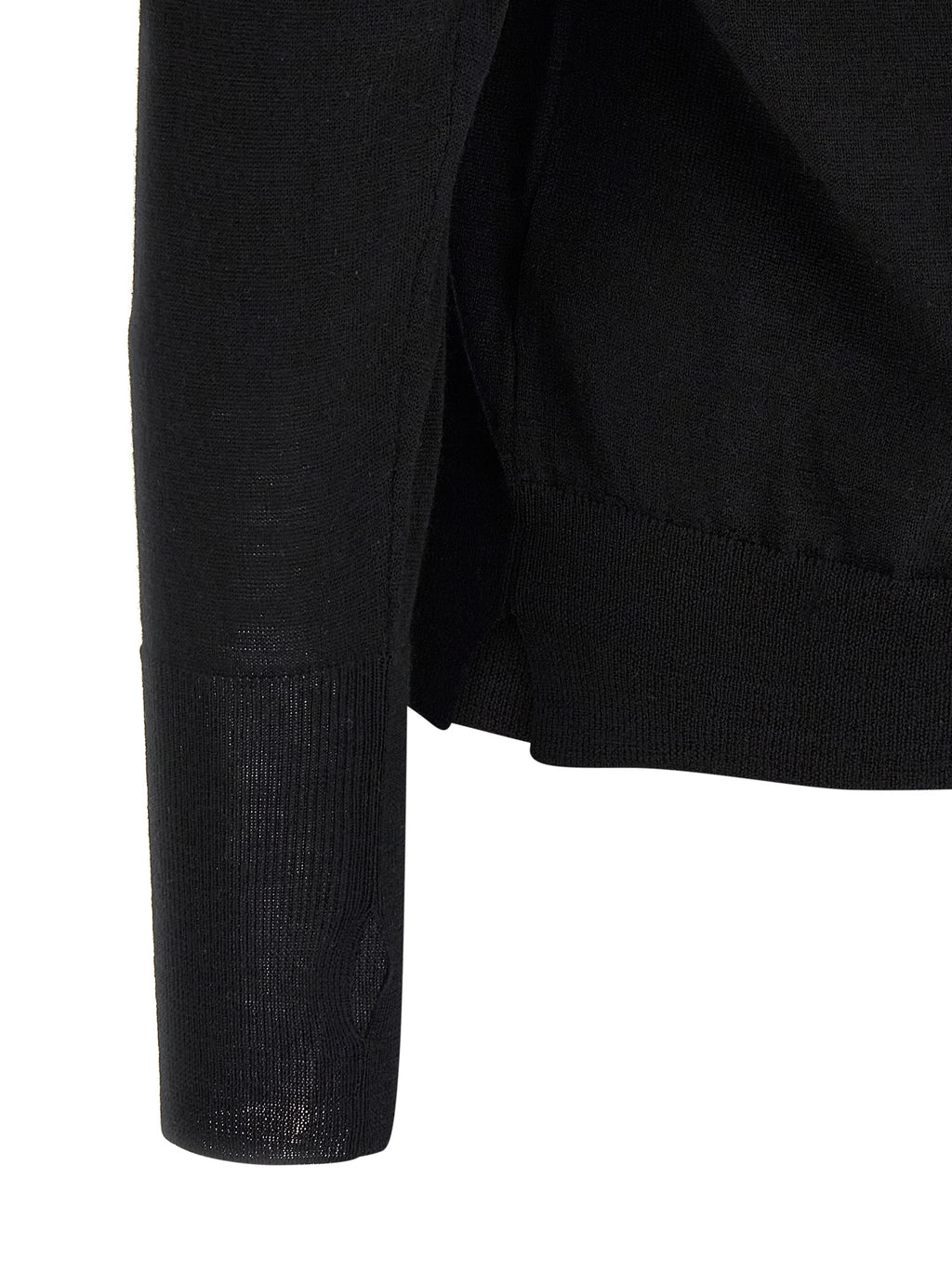 Black Virgin Wool Cardigan