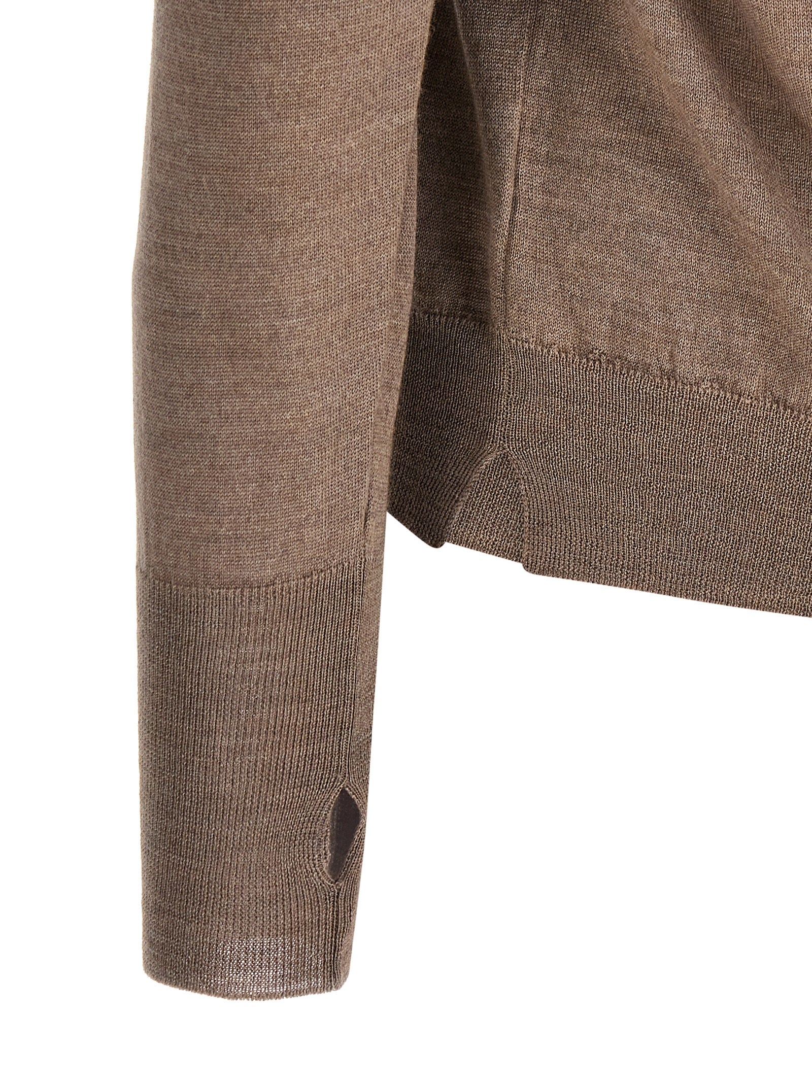 Gray Virgin Wool Cardigan