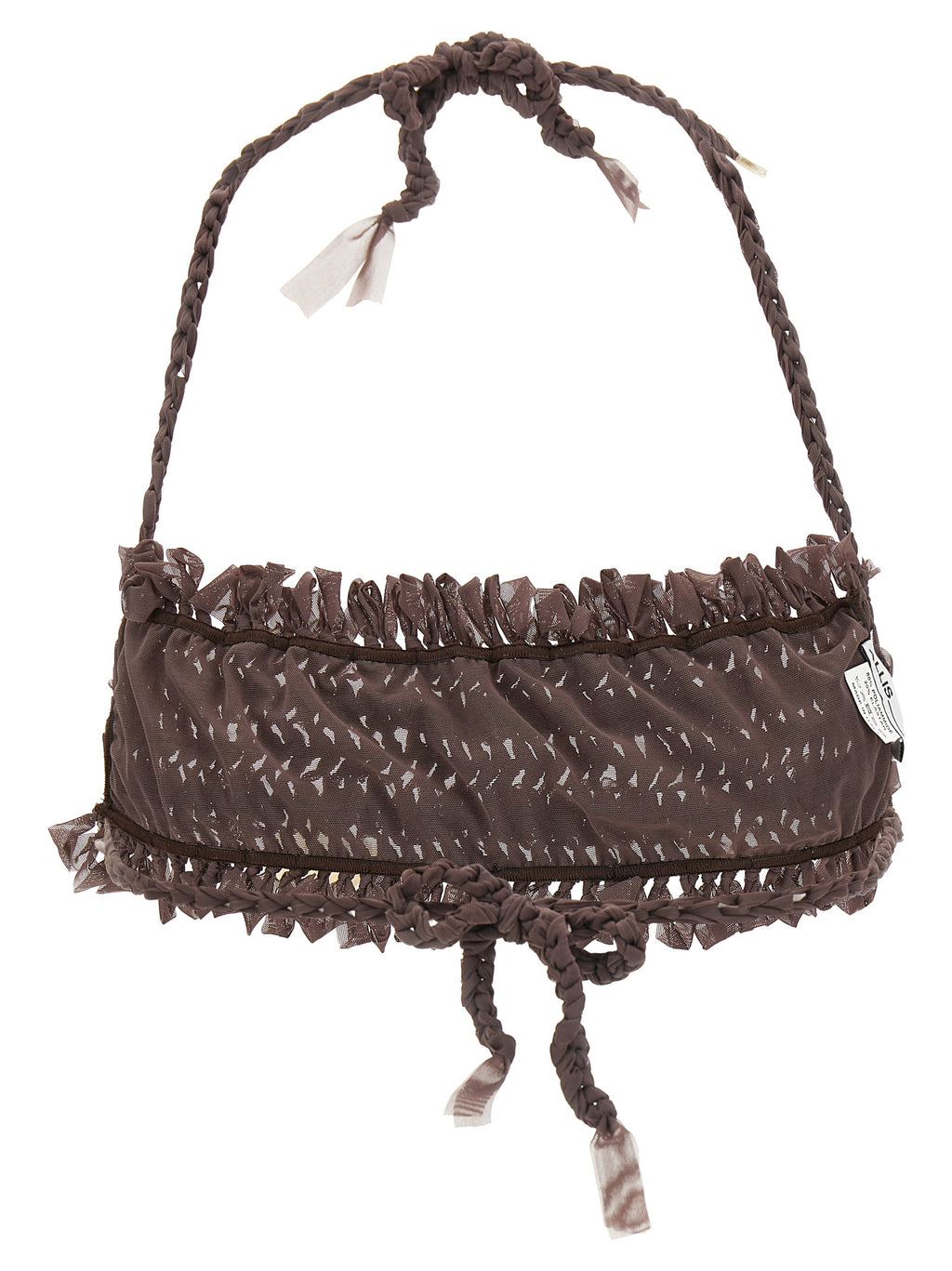 Brown Polyester Bikini