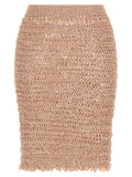 Multicolor Polyester Midi Skirt