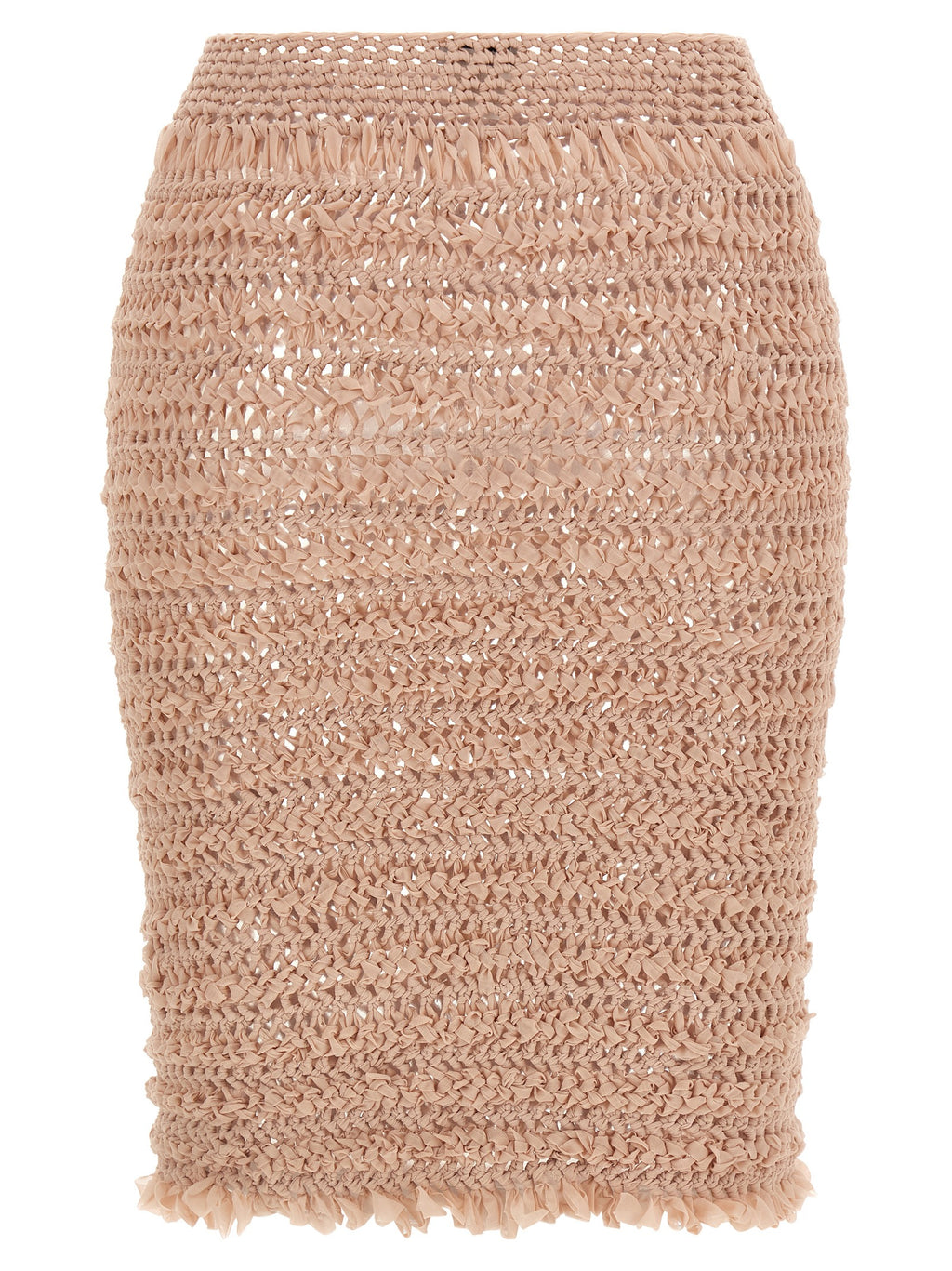 Multicolor Polyester Midi Skirt