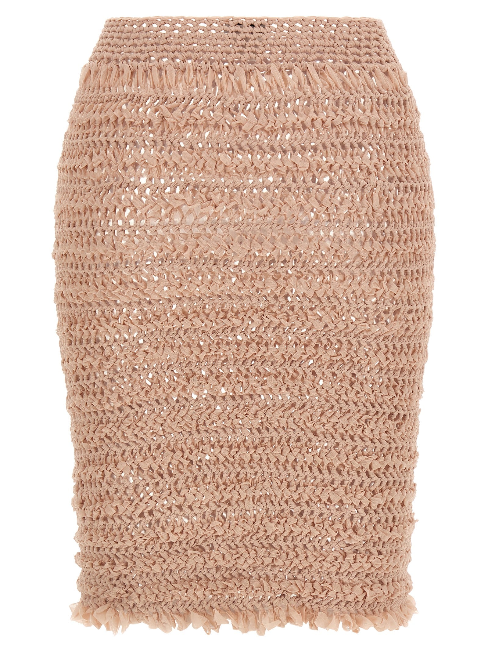 Multicolor Polyester Midi Skirt
