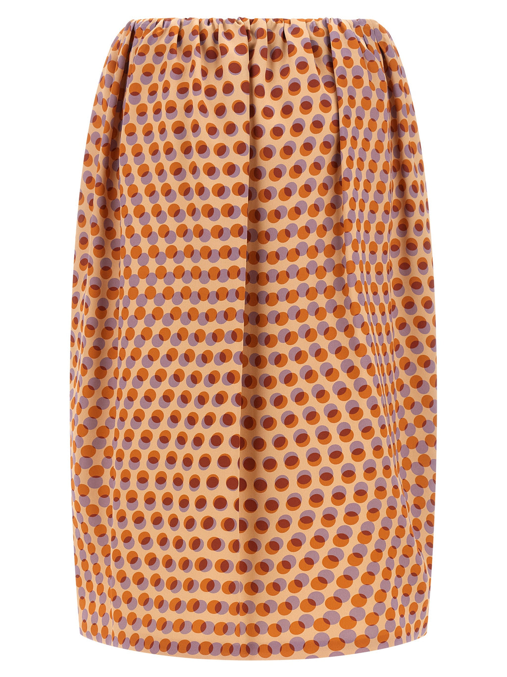 Multicolor Silk Midi Skirt