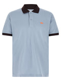 Blue Cotton Polo Shirt