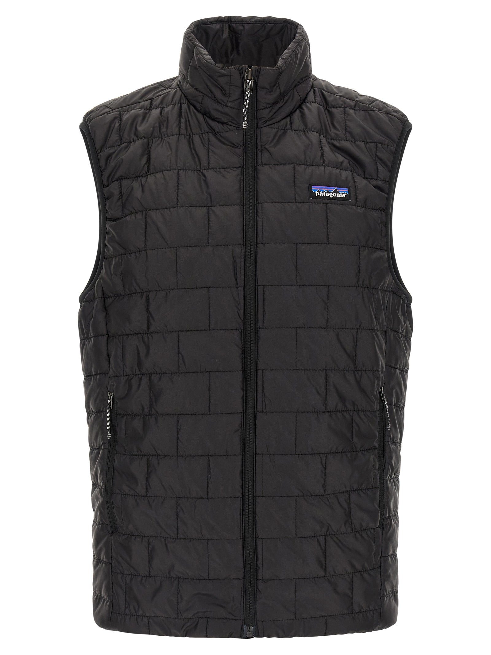 Black Polyester Sleeveless Jacket