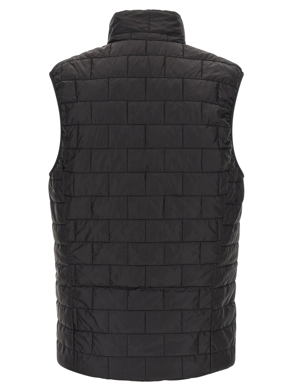 Black Polyester Sleeveless Jacket