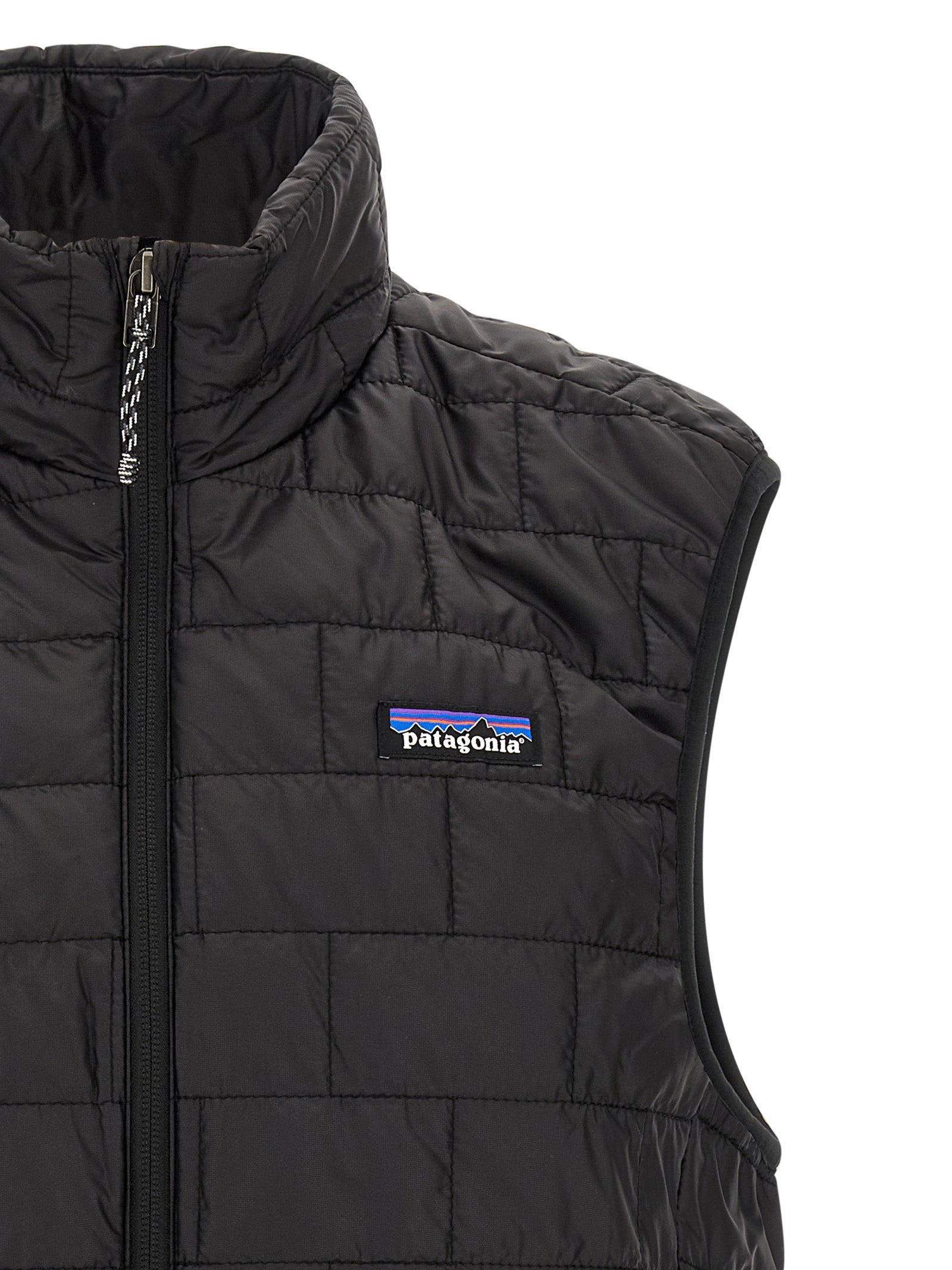 Black Polyester Sleeveless Jacket