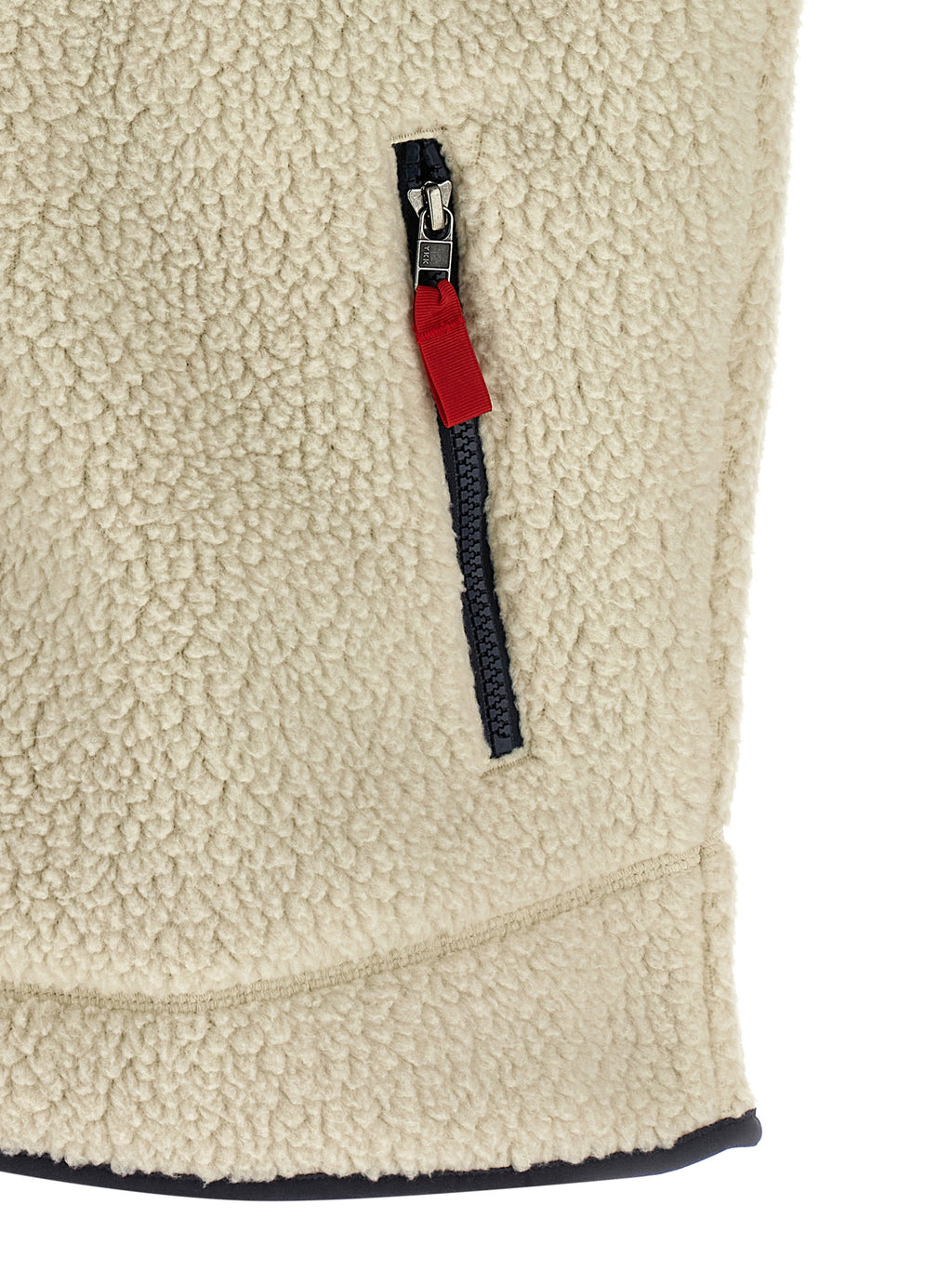 Beige Polyester Sleeveless Jacket