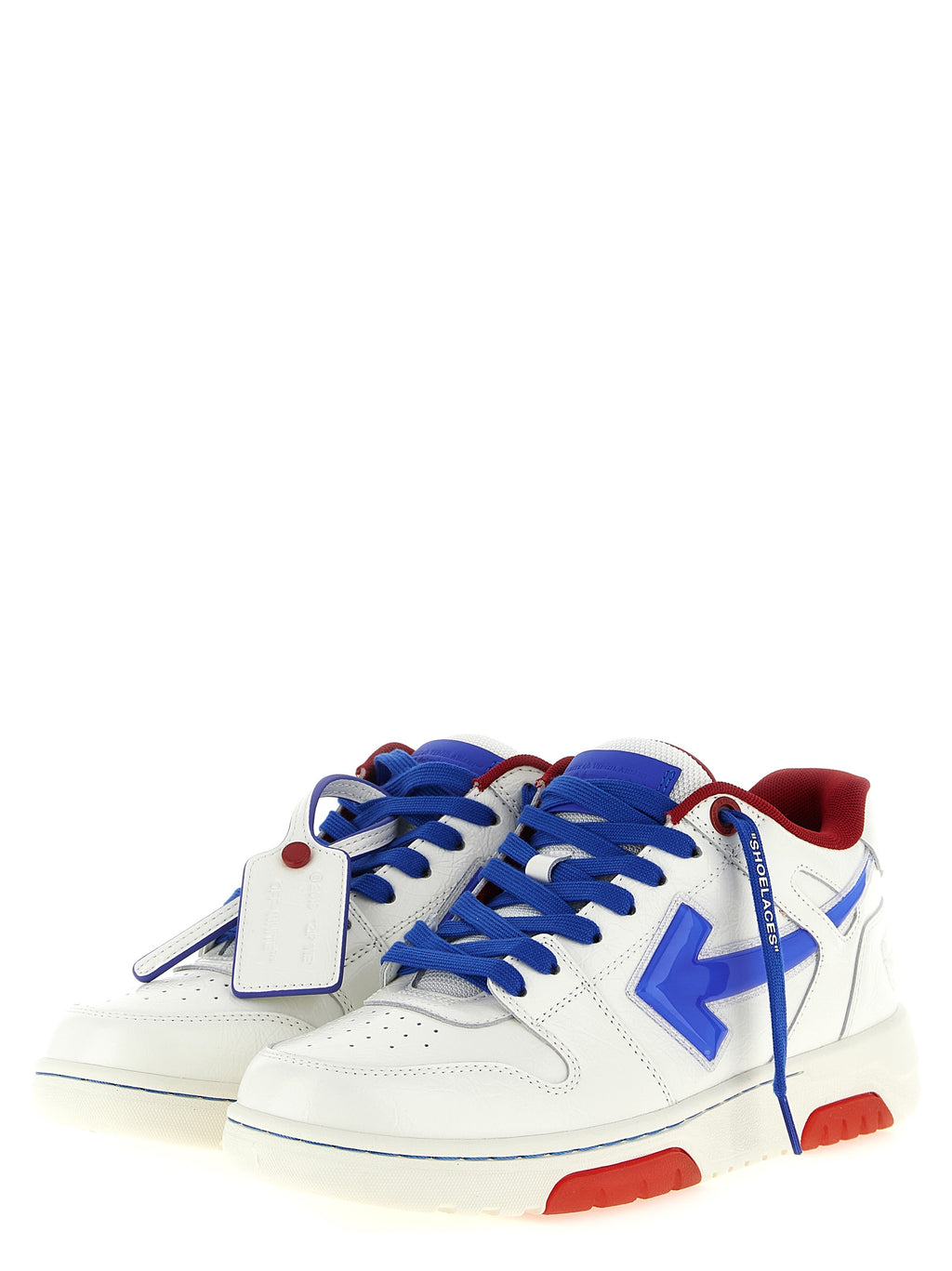 Blue Leather Athletic Sneakers