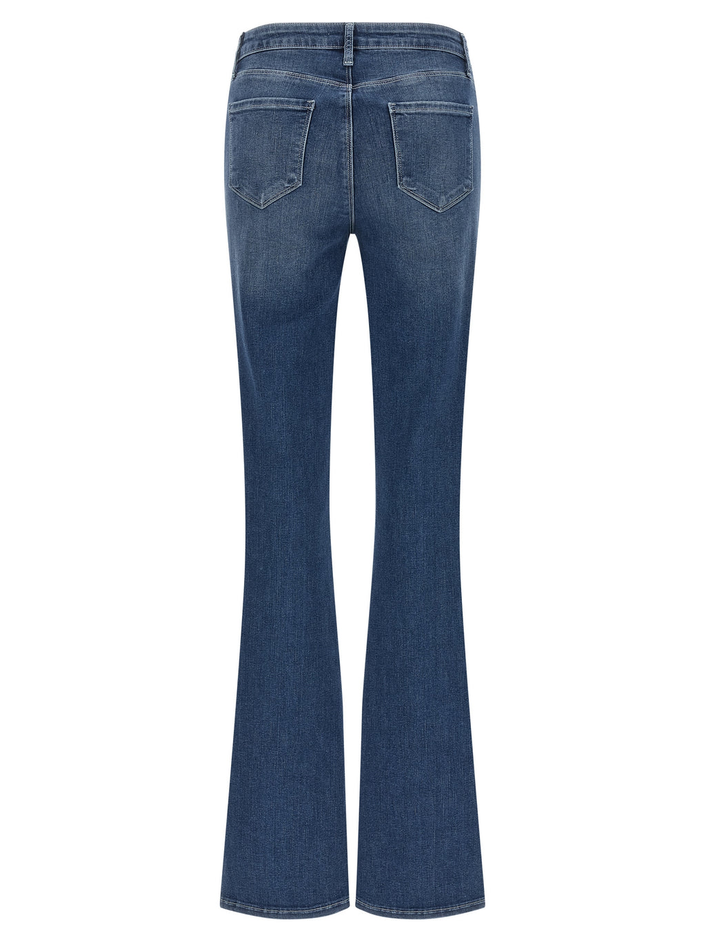 Blue Cotton Flared Jeans