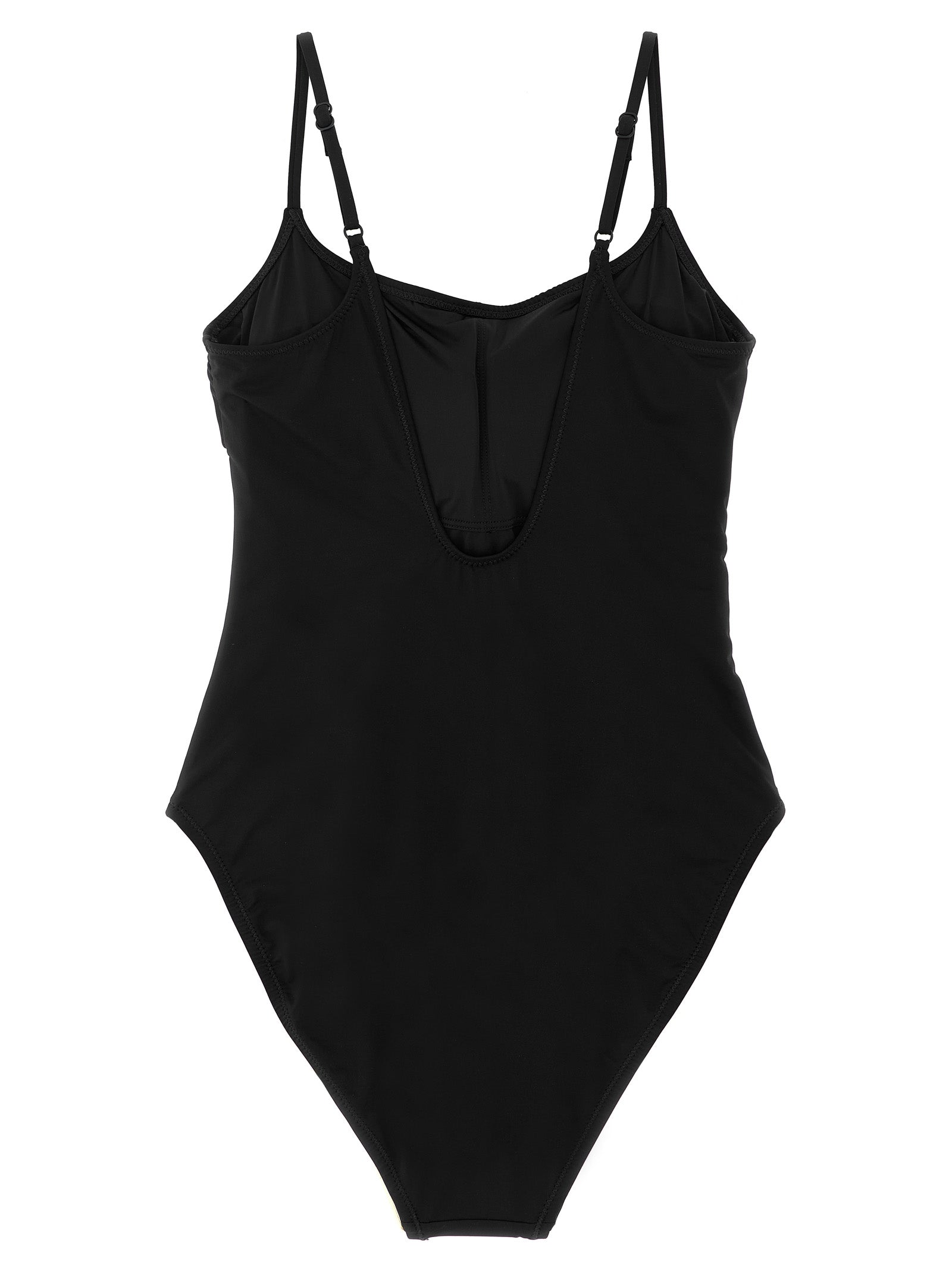 Black Nylon One-Piece Swimsuit