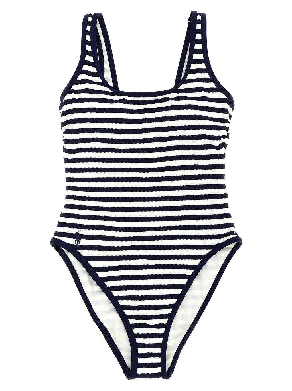 Blue Nylon One-Piece Swimsuit