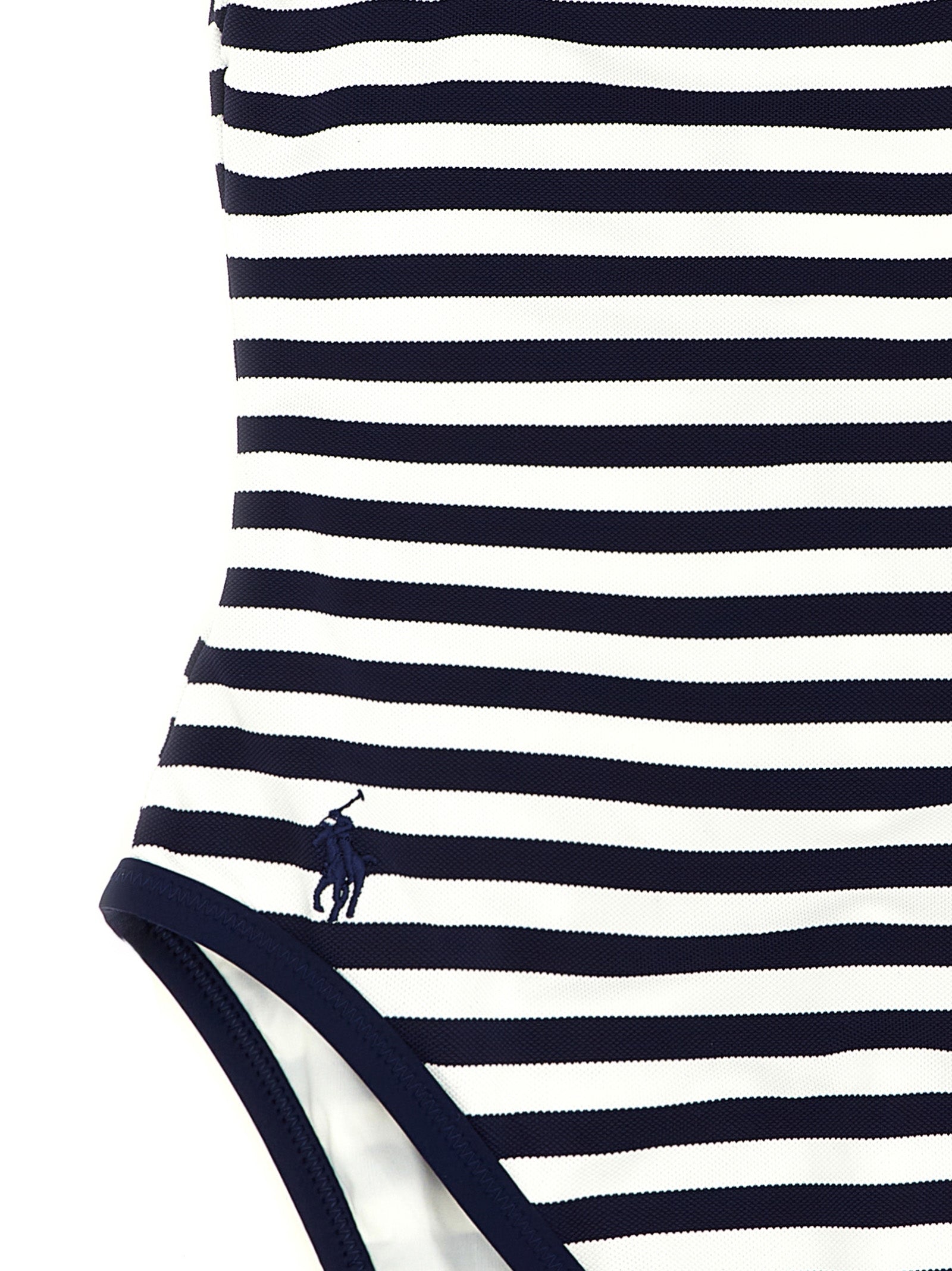 Blue Nylon One-Piece Swimsuit