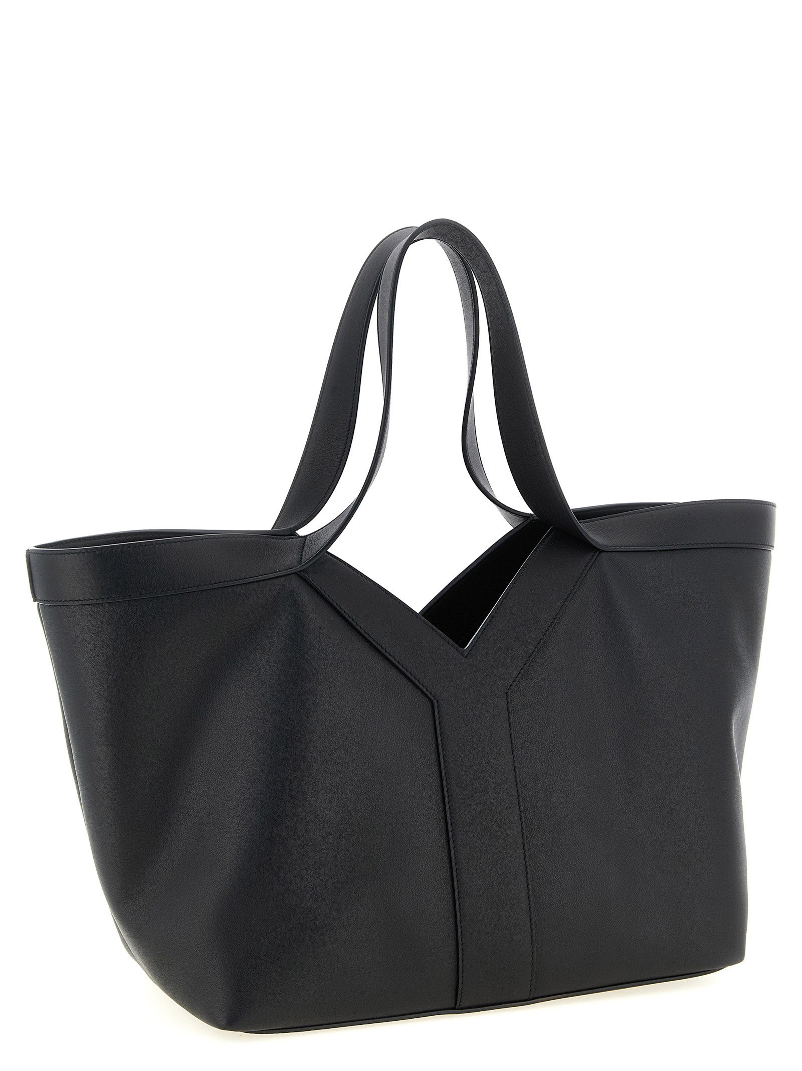 Black Calfskin Tote Bag