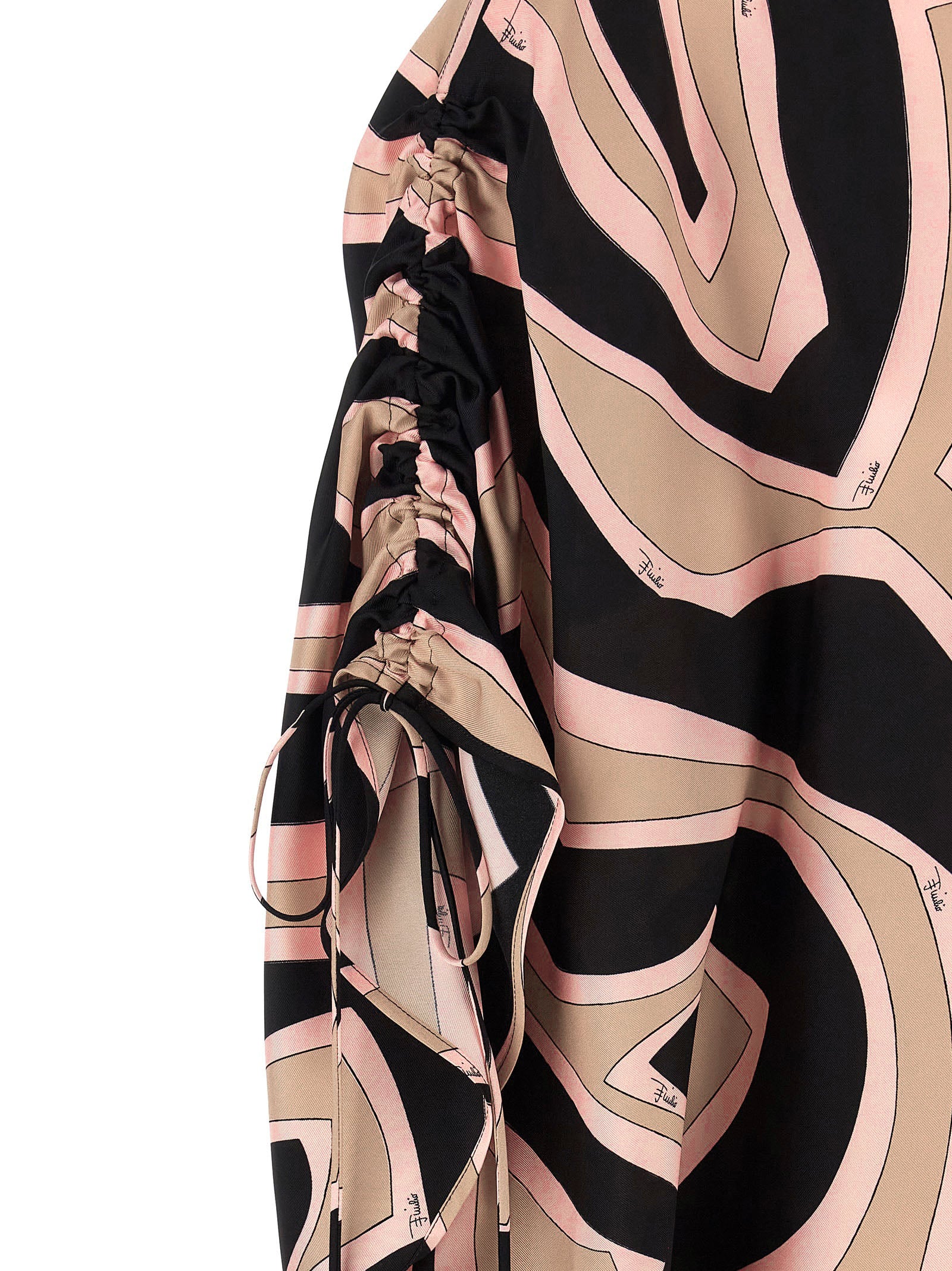 Multicolor Silk Short Dress