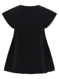 Black Polyester Short Dress