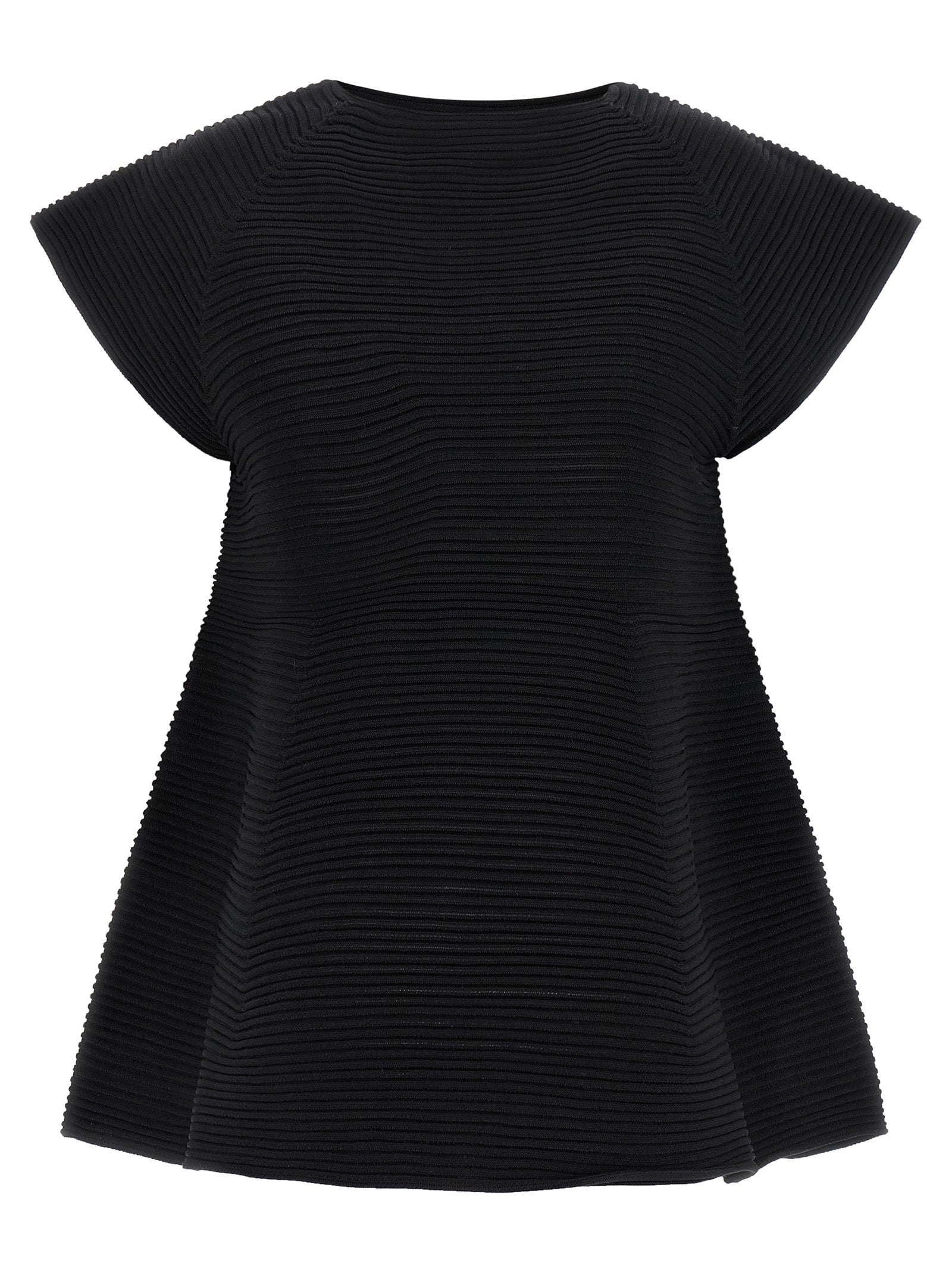 Black Polyester Short Dress