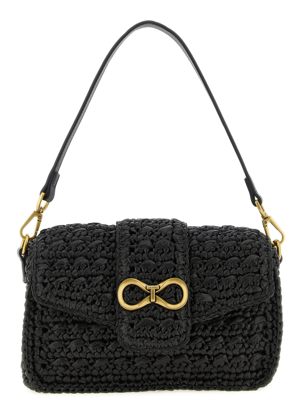 Black Polypropylene Crossbody Bag