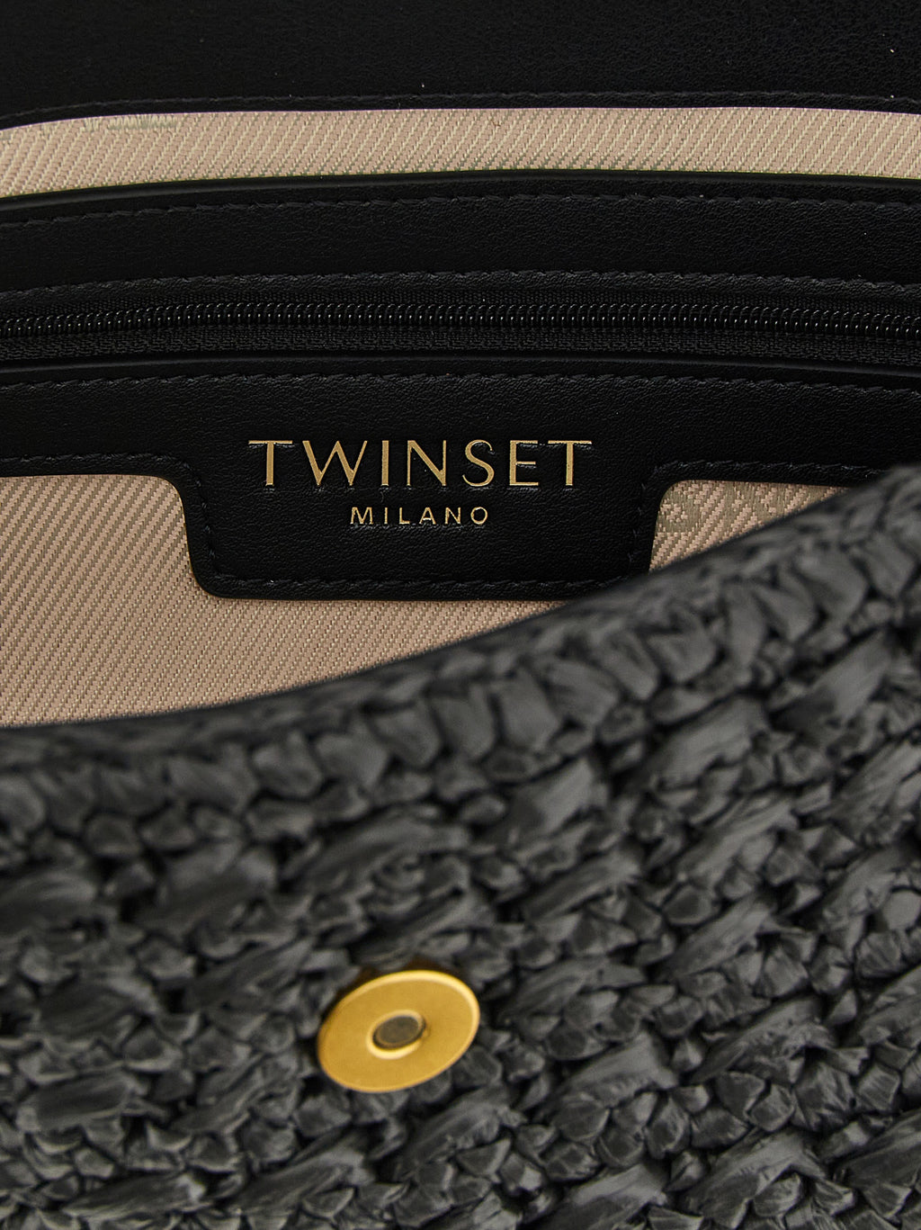 Black Polypropylene Crossbody Bag