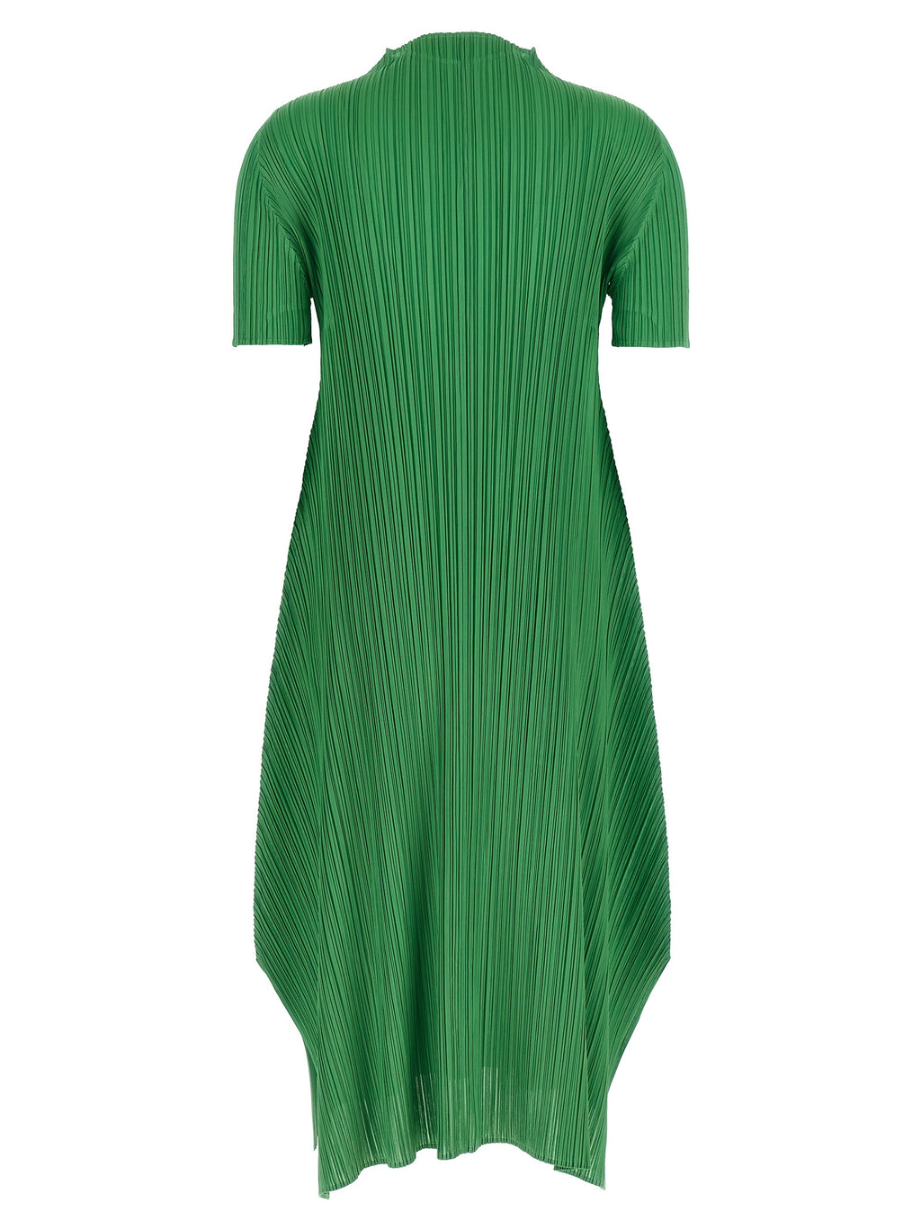 Bicolor Polyester Midi Dress