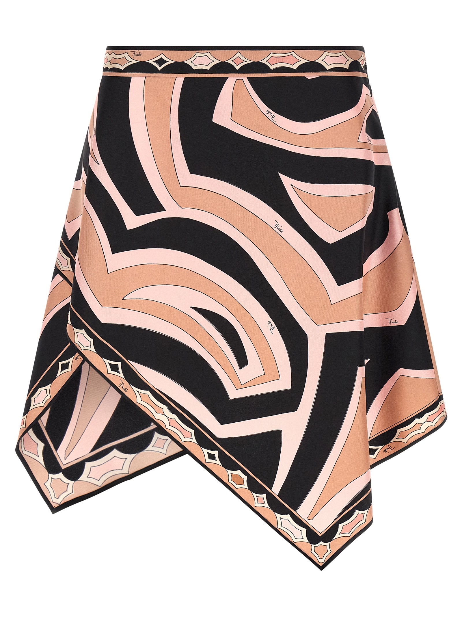 Multicolor Silk Long Skirt