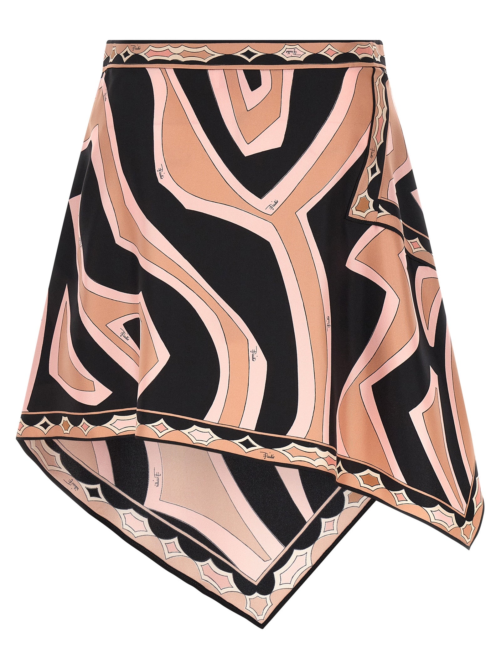 Multicolor Silk Long Skirt