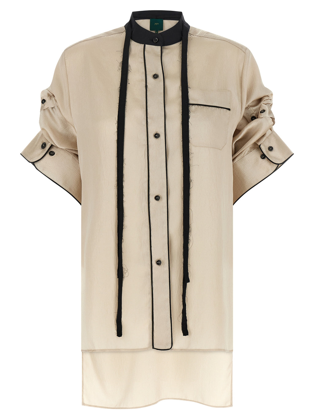 Beige Polyester Blouse
