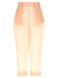 Multicolor Silk Casual Pants