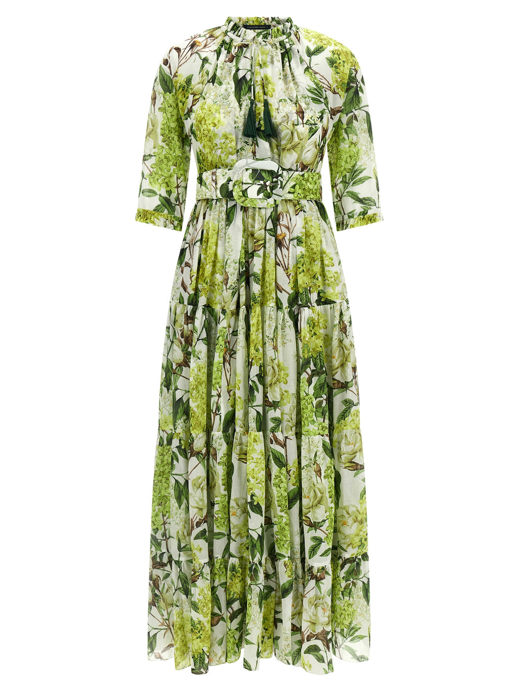 Bicolor Cotton Long Dress
