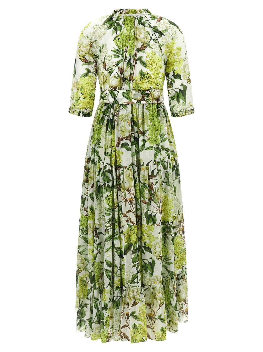 Bicolor Cotton Long Dress