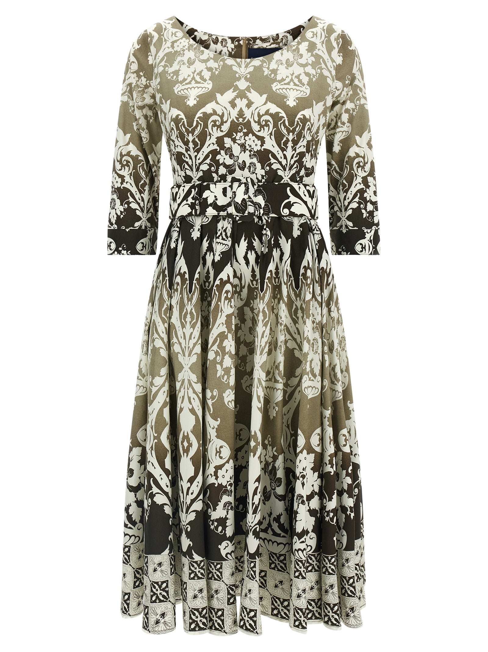 Multicolor Cotton Midi Dress