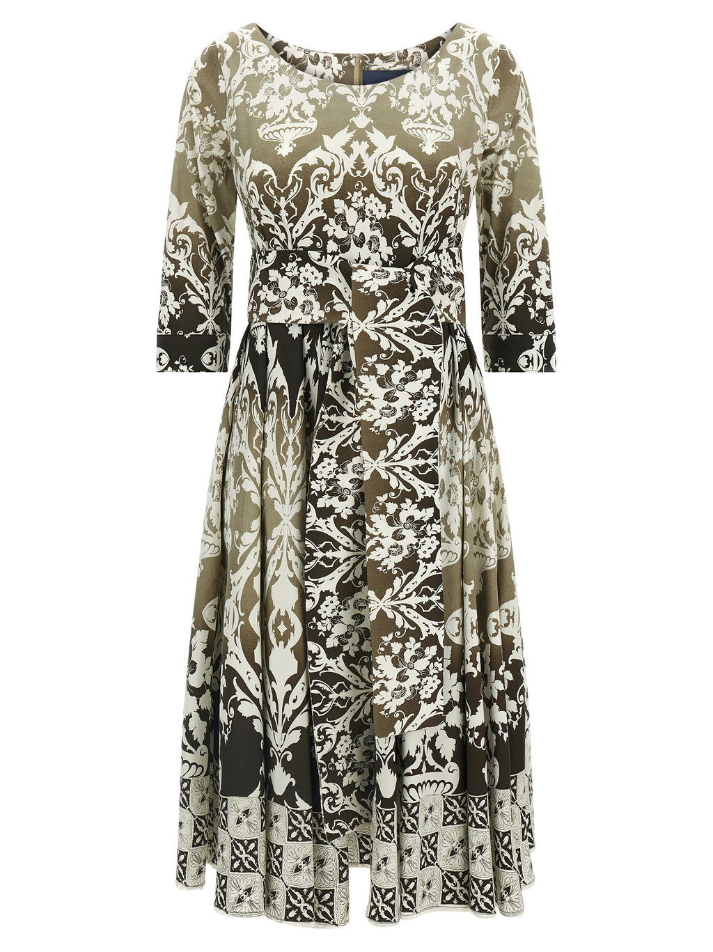 Multicolor Cotton Midi Dress