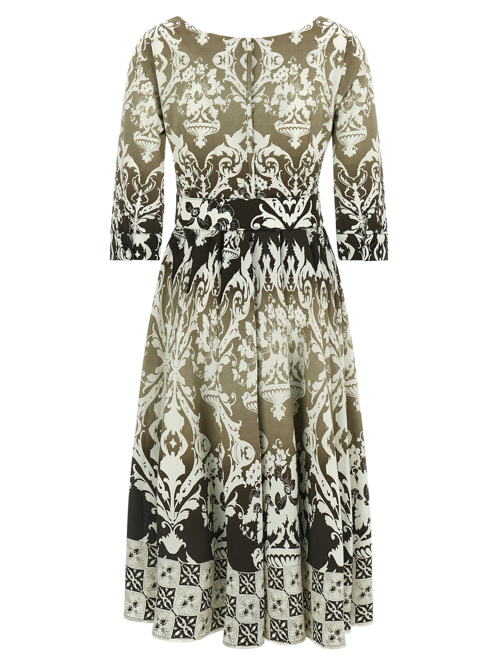 Multicolor Cotton Midi Dress