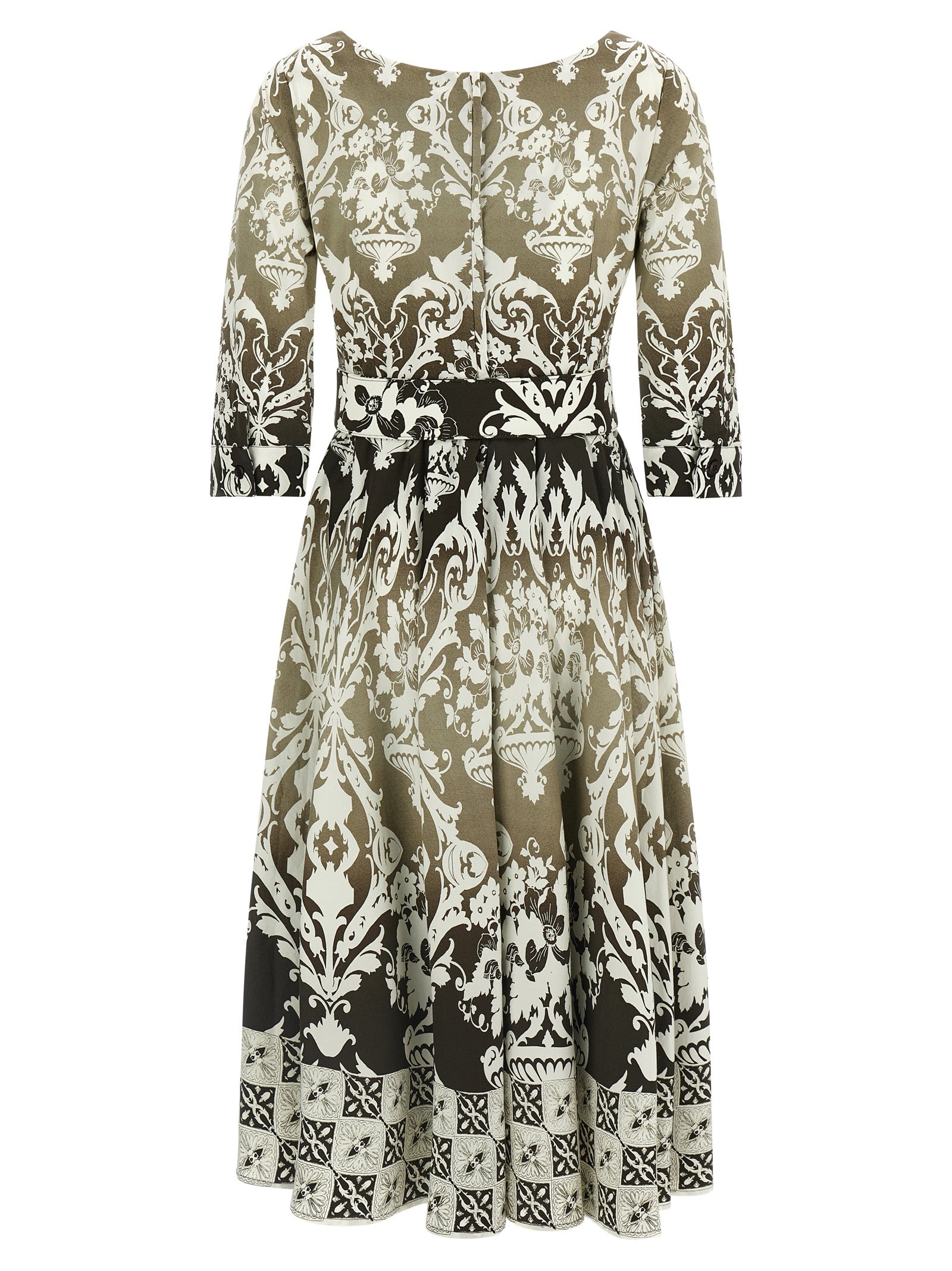 Multicolor Cotton Midi Dress