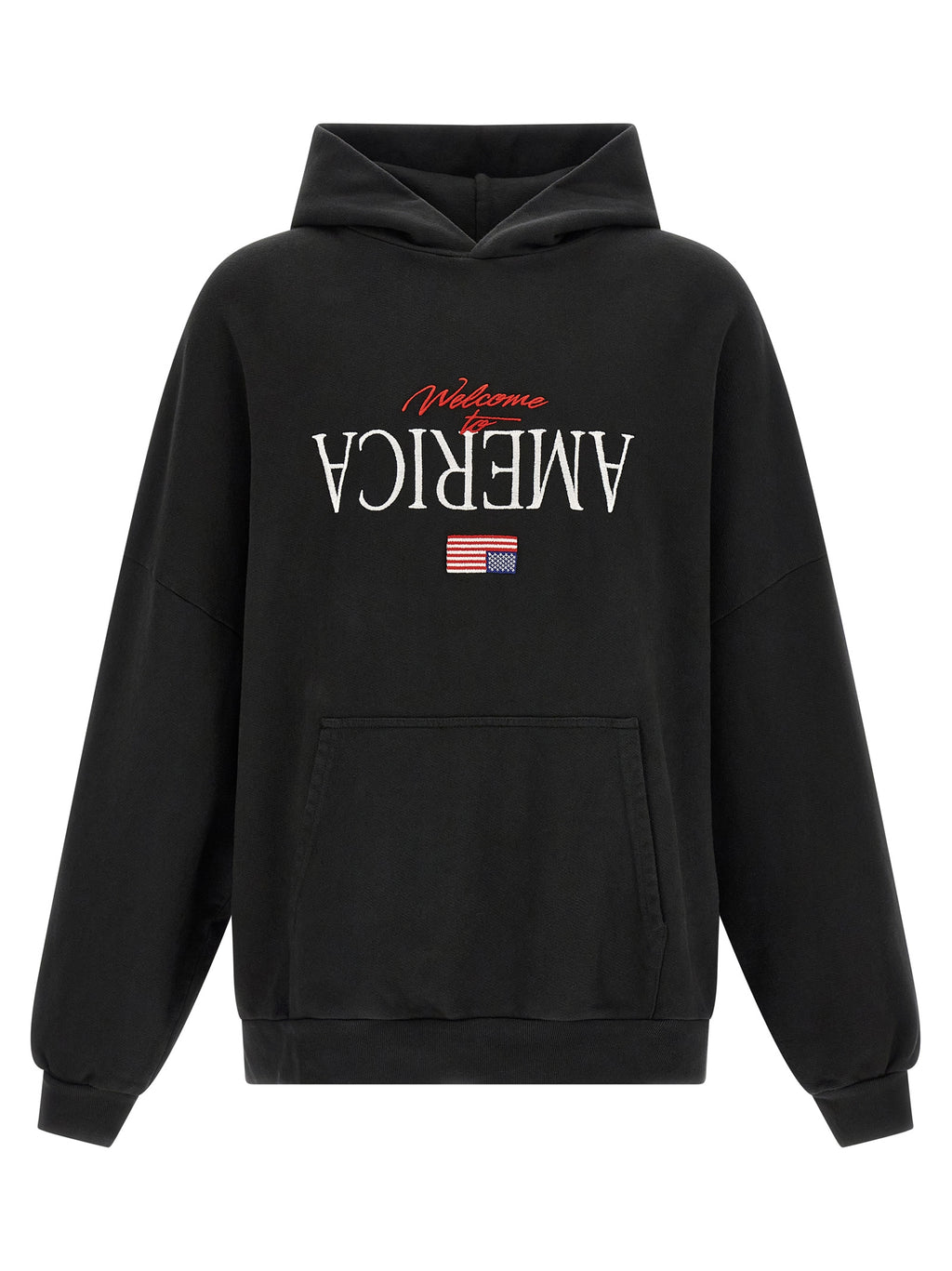 Black Cotton Sweatshirt