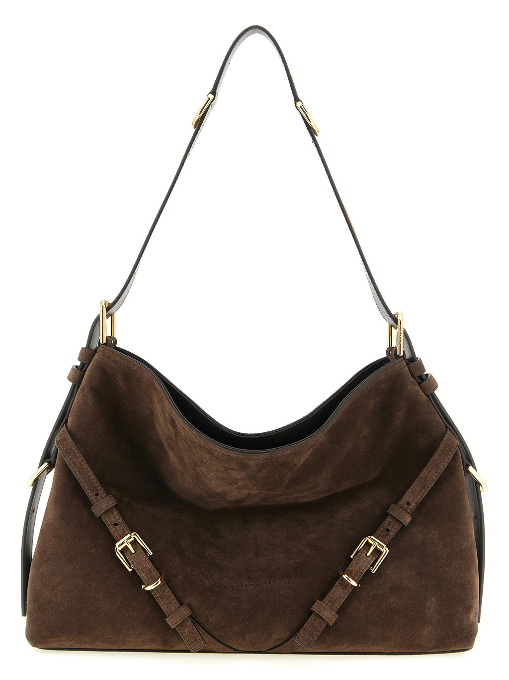 Brown Calfskin Shoulder Bag
